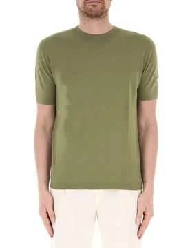 T-shirt girocollo VERDE OLIVA L - QB24 - FashionsVida