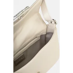 Bolso de mano de piel con pedrería