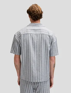 Relaxed Clean Resort Shirt Mood Indigo Natural Str Größe L male - Lee - FashionsVida