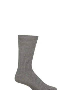 Pair Mid Grey Original Cotton Softop Socks Men's 11-13 Mens - - Grey - Size: 11-13 Mens - HJ Hall - FashionsVida