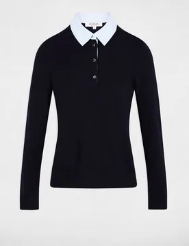 Jersey de mujer con cuello camisero - Morgan - FashionsVida