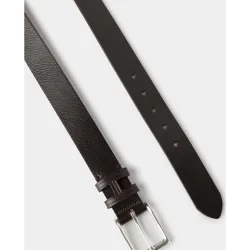 Cinturón de piel casual con hebilla h