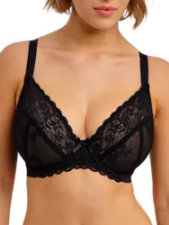 Womens Quinn Plunge Bra - Black Polyamide - Size 32g