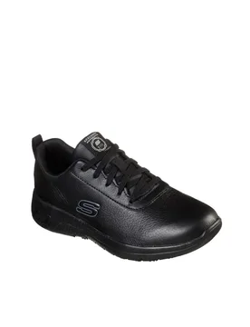 Women's Marsing Gmina Slip Resistant Occupational Shoe in Black Size: 3 - Black - Size: 3 - Skechers - FashionsVida