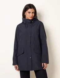 Reversible Raincoat - S / NAVY/STONE - female