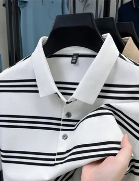 Summer New Style Men's Felt Shirt Family POLO Collar Short Sleeve - Aliexpress - FashionsVida