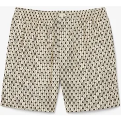 Pantalón de hombre corto de mezcla de algodón estampado de corte holgado en marrón en marrón