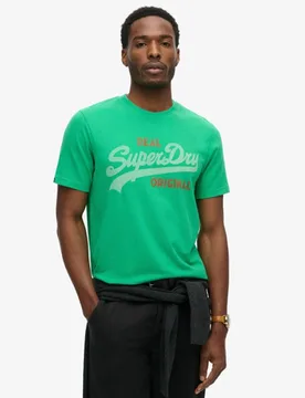 Superdry Herren Vintage Soda Pop T-shirt mit Logo Grün - Größe: Xxl - 39.99 - FashionsVida