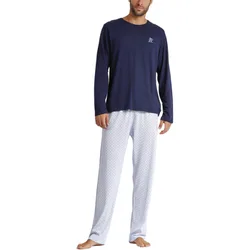 Pyjama-Sets Pyjama Hose Top Langarm Stripes And Dots Eu Xl