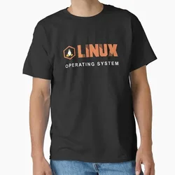 Cotton printed tops Linux Operating System Graphic T‑Shirt Short Sleeve Tees Geek IT Developer Fan Gift Streetwear S-6XL