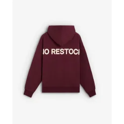 Sudadera con capucha de hombre con bolsillo canguro y letrero trasero