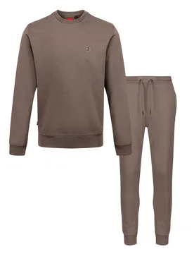 Mens The Run Tracksuit Set Brown - Size X-Small - Luke 1977 - FashionsVida