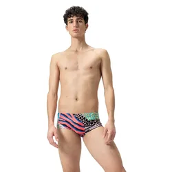 Cm Club Training Allover Swimming Brief Black / Matcha Green / Siren Red UK 28 Men