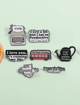 Famous Pop Female Singer Enamel Pins Cartoon Creative I Love You It's Ruining My Life Lyric Brooches Lapel Badge Accessories - Aliexpress - FashionsVida