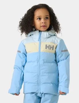 Kid's Vertical Insulated Ski Jacket Blue 8 - Bright Blue - Unisex - Helly Hansen - FashionsVida