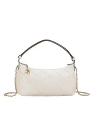 Bolso de cuero - Pouche FLEMING crema