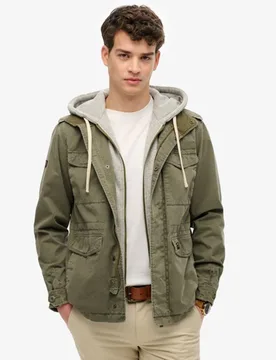 Superdry Herren Rookie Feldjacke mit Kapuze Grün - Größe: L - 139.99 - FashionsVida