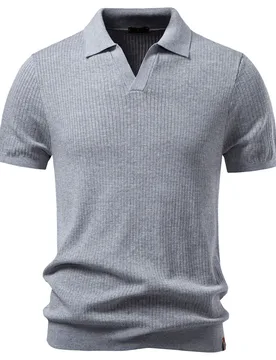 Men's New Summer High-End Solid-Color Golf Polo Shirt, Breathable and Comfortable Short-Sleeved Casual Top with a Collar - Aliexpress - FashionsVida