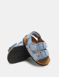 Kids' Mini Me Suede Footbed Sandals (3 Small - 4 Small) Blue Mix Female