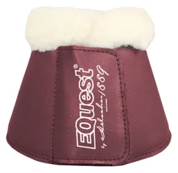 Hufglocken Soft mit Fell, bordeaux S