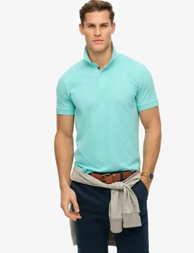 Superdry Men's City Pique Poloshirt Lockere Passform Blau - Größe: Xxl - 49.99 - FashionsVida