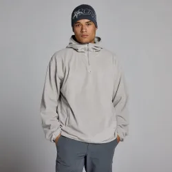 Sudadera con capucha y cremallera 1/4 de felpa para hombre de MP - Sustained Grey - XS