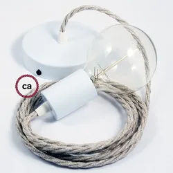 Cables Suspension Luminaire Tn01 2 M Beige / White One Size