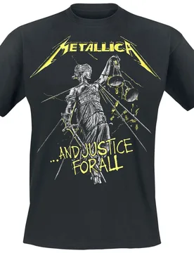 T-Shirt - ...And Justice For All - Tracklist - S bis 5XL - für Männer - Größe M - schwarz - Lizenziertes Merchandise! - Männer - male - Metallica - FashionsVida