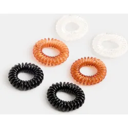 Set 6 Gomas De Pelo Variado Espirales Sp