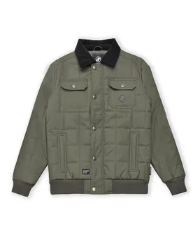 Mens Seventyseven Olive Worker Jacket Cotton - Size Large - Seventy Seven - FashionsVida