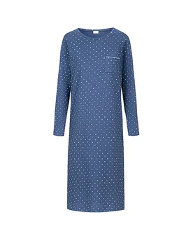 Chemise de nuit - Sleepshirt POLKA DREAMS midnight dust bleu marine 40 - Mey - FashionsVida