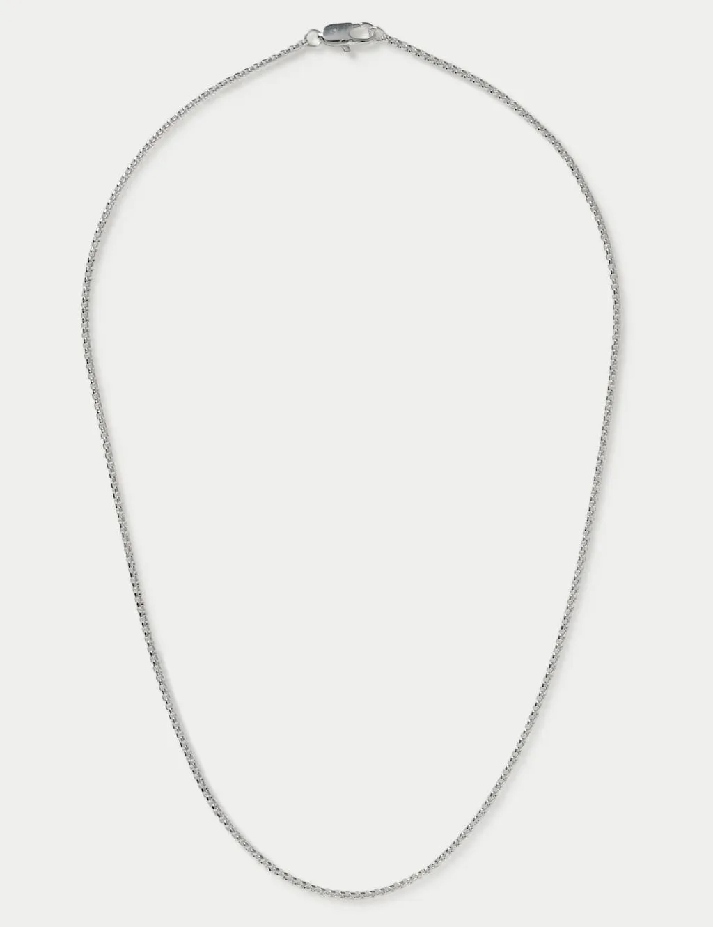 M&S Thin Chain Necklace Silver male - M&S - FashionsVida
