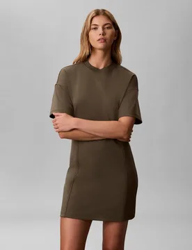 Vestido mujer estilo scuba con logo - Calvin Klein Jeans - FashionsVida