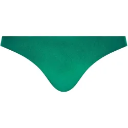Braga de bikini de cobertura media con tejido con efecto metálico de la línea metallic