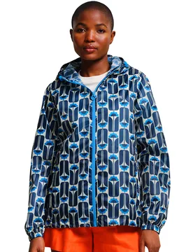 Womens Orla Kiely Lightweight Waterproof Pack-It Packable Jacket Coat - Dark Navy - Regatta - FashionsVida