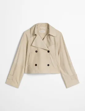 Cazadora de mujer relajada de ante estilo trench de suave piel de cabra - MARC O'POLO - FashionsVida