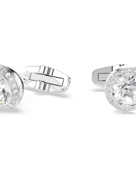 Gemelli Una Angelic, Taglio Round, Bianchi, Placcato rodio OS - Swarovski - FashionsVida