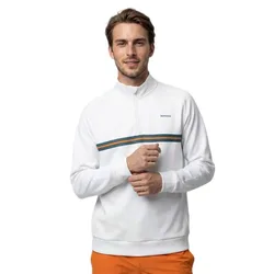 Tiebreak Half Zip Sweatshirt White S