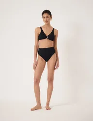 Crinkle High Waisted Bottoms Black female