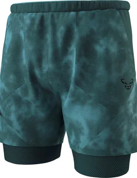 Short 2 en 1 de trail/running - Trail Reflective 2/1 Shorts M Cinder - Taille S - Gris - Dynafit - FashionsVida