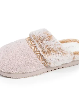 Chaussons Mules crantées Beige beige 38 - Isotoner - FashionsVida