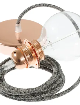 Cables Lampe Suspendue Pendel Pour Abat-jour Rs81 50 Cm Black Glittering / Copper One Size - Creative - FashionsVida