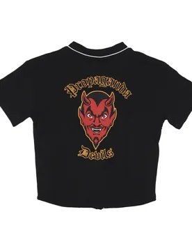 Casacca Bottoni Uomo Mefisto Jersey Black - Propaganda - FashionsVida