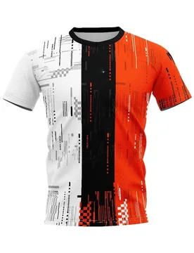 Men's sports short sleeved fashionable 3D printed running fitness training sports T-shirt men's loose top - Aliexpress - FashionsVida