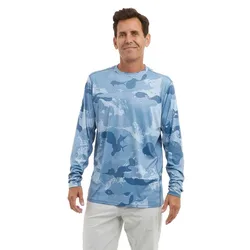 Vaportek Brush Camo Uv Long Sleeve T-shirt Slate M Men
