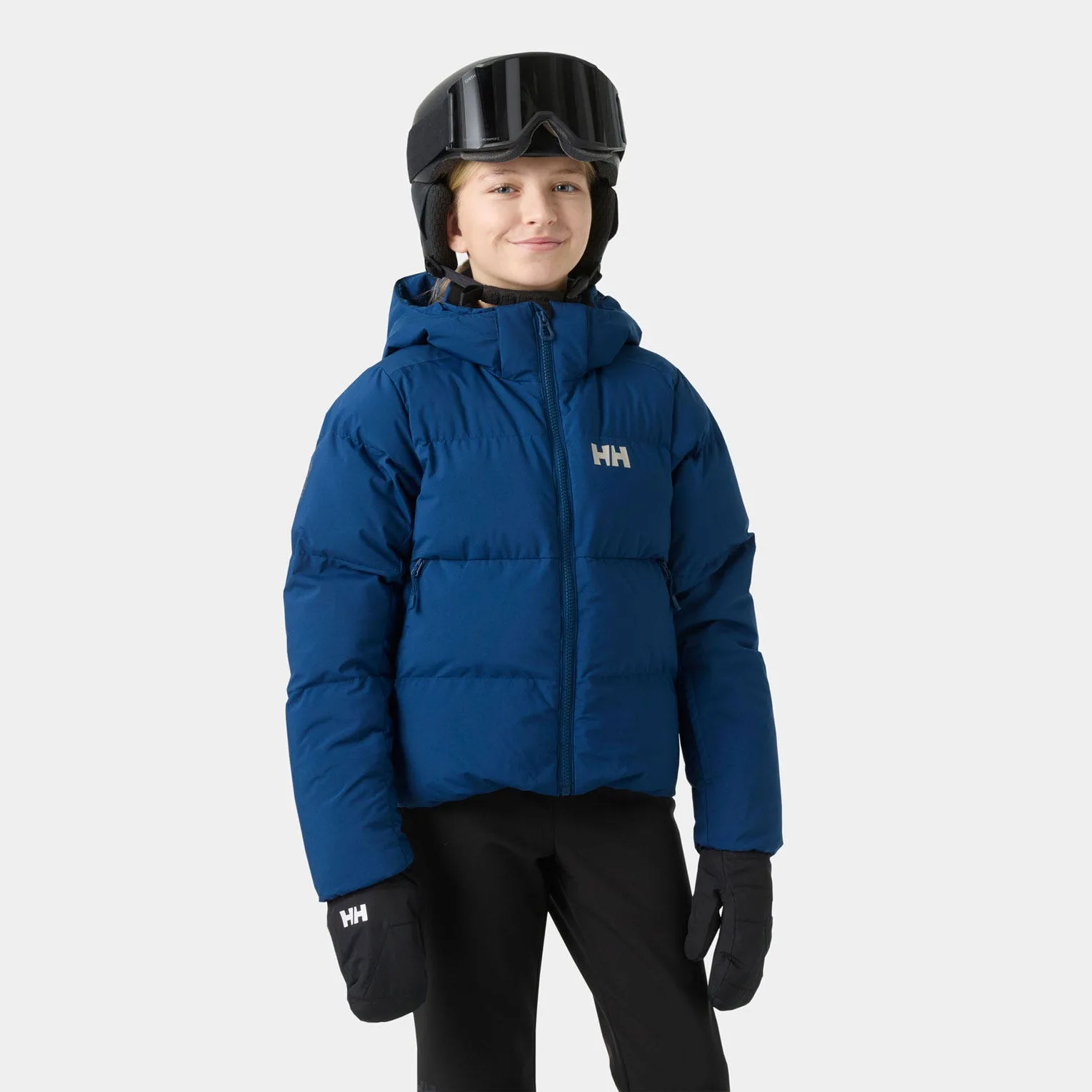 Juniors' Nora Short Puffy Ski Jacket Blue 13 - Dark Blue - Unisex - Helly Hansen - FashionsVida