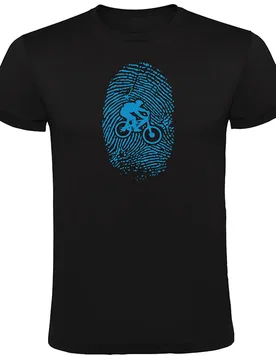Maglietta A Maniche Corte Mtb Fingerprint Black - Kruskis - FashionsVida