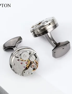 Lepton Steampunk Gear Cufflinks for Men Watch Movement Design Non-Functional Mechanical Wedding Gift - Aliexpress - FashionsVida