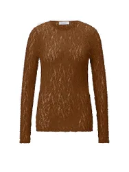 Langarmshirt braun M damen