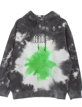 Felpa Cappuccio Uomo High Dye P/o Tiedye Hoodie Green - Huf - FashionsVida